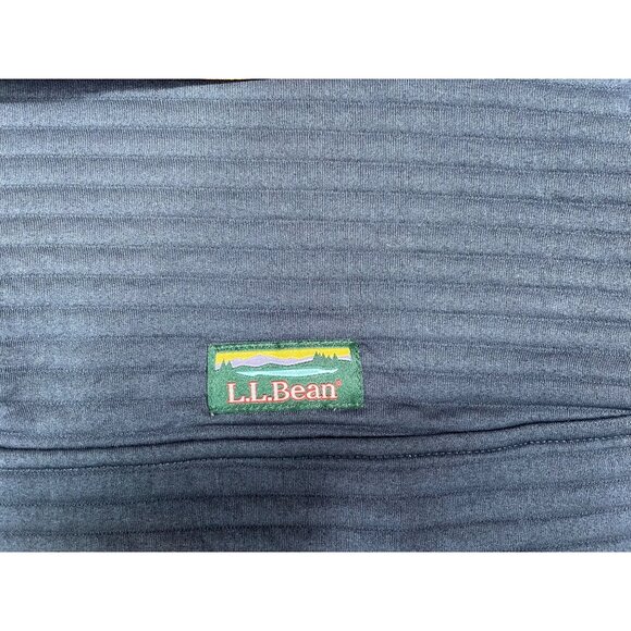 L.L.Bean Men's Slightly Fitted XXXL Reg Pullover Polyester Navy & Orange Trim - Picture 3 of 6
